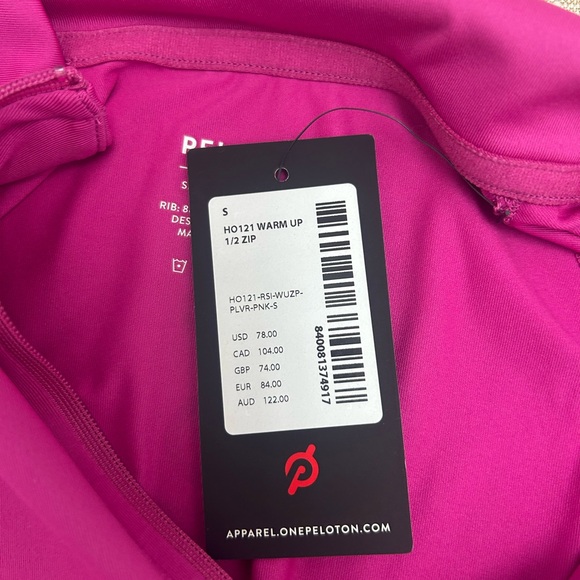 Peloton Women's Magenta Quarter-Zip Sweatshirt - Picture 12 of 12